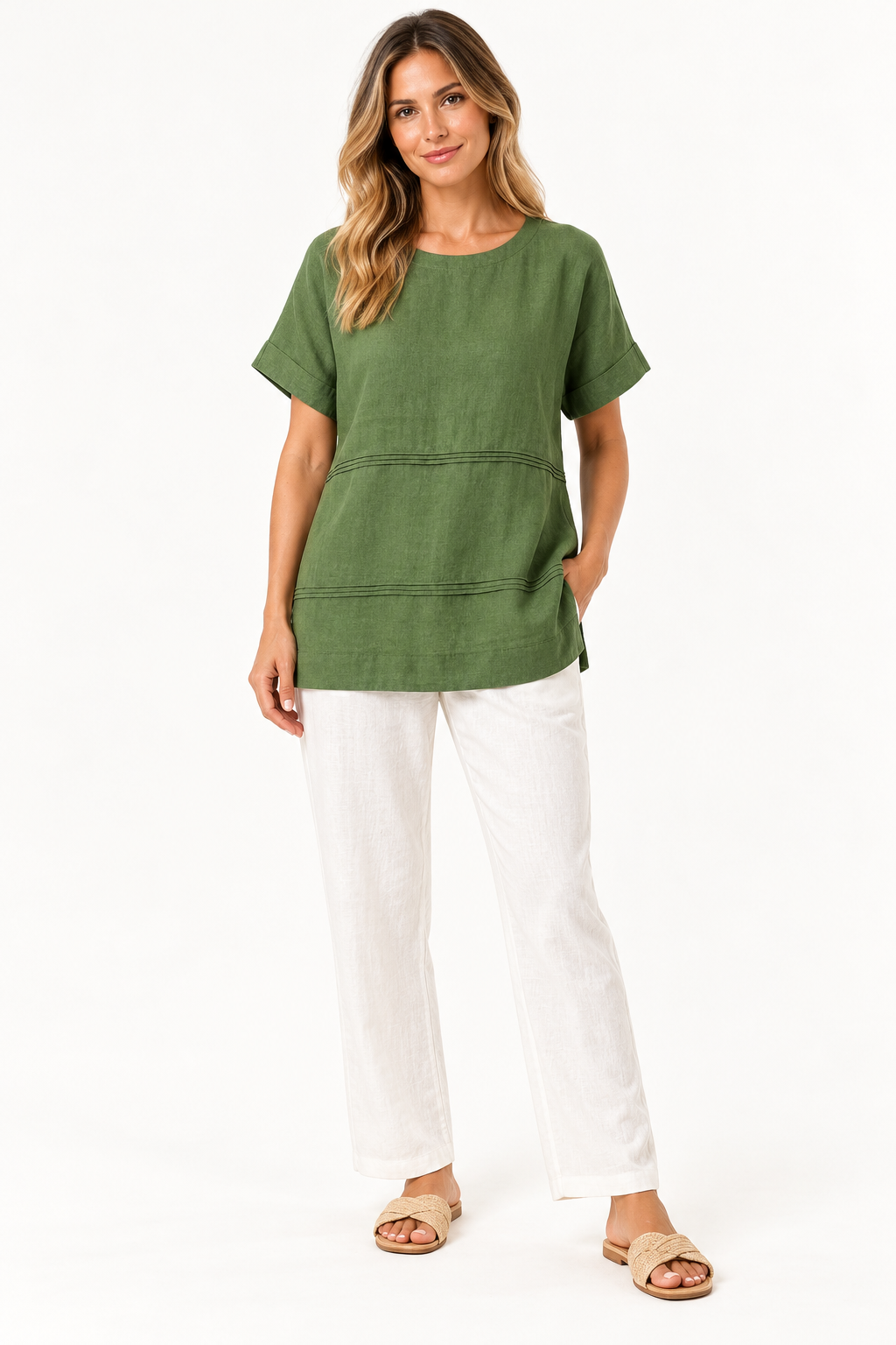 Fern Linen Top - Corfu