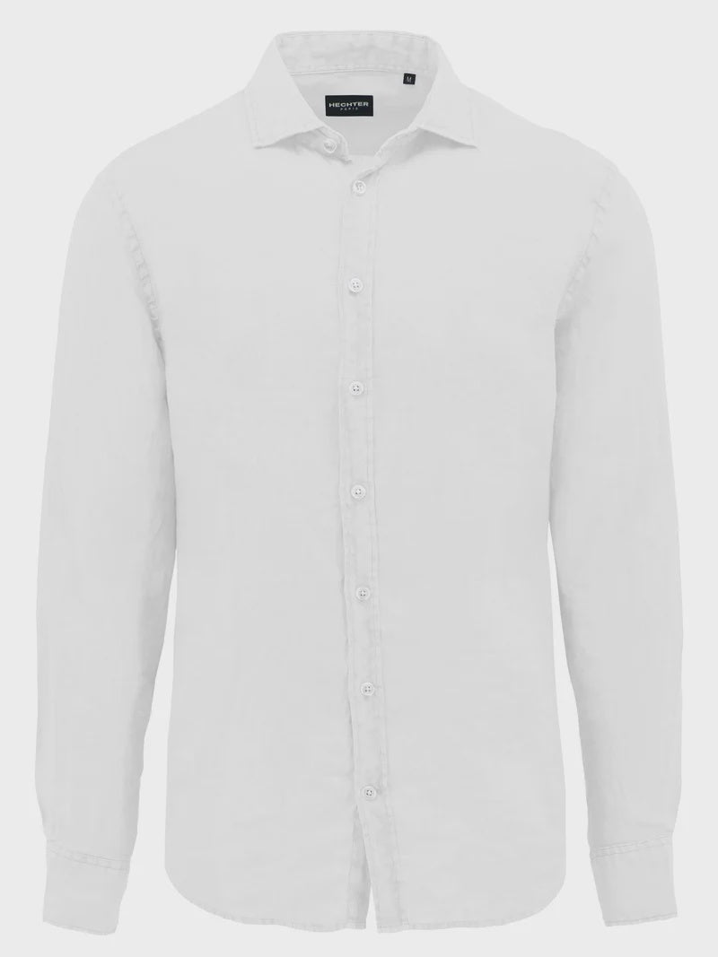 Sel Linen Cotton Shirt White - Hechter Paris