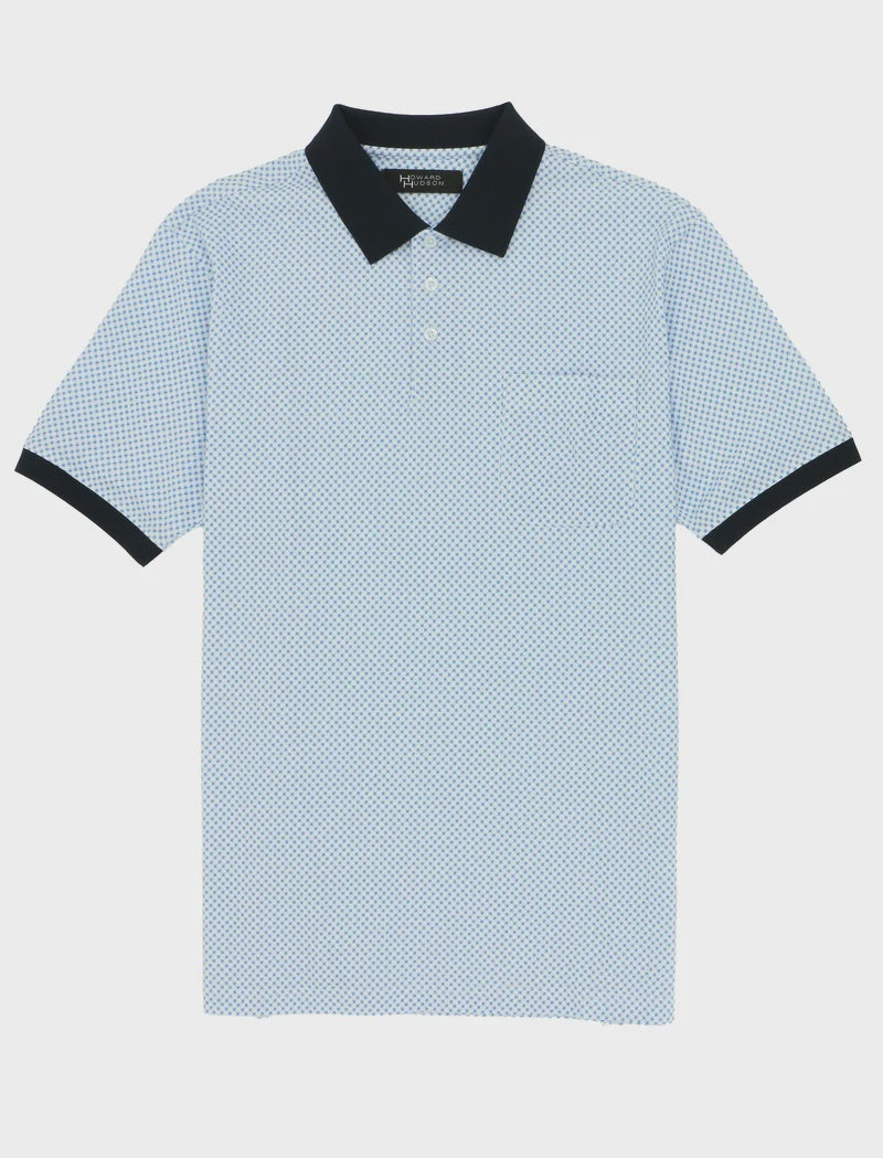 Cotton Pocket Polo Light Blue  - Howard Hudson