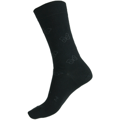 85% Mercerised Cotton Patterned Health Sock Butterfly - Humphrey Law