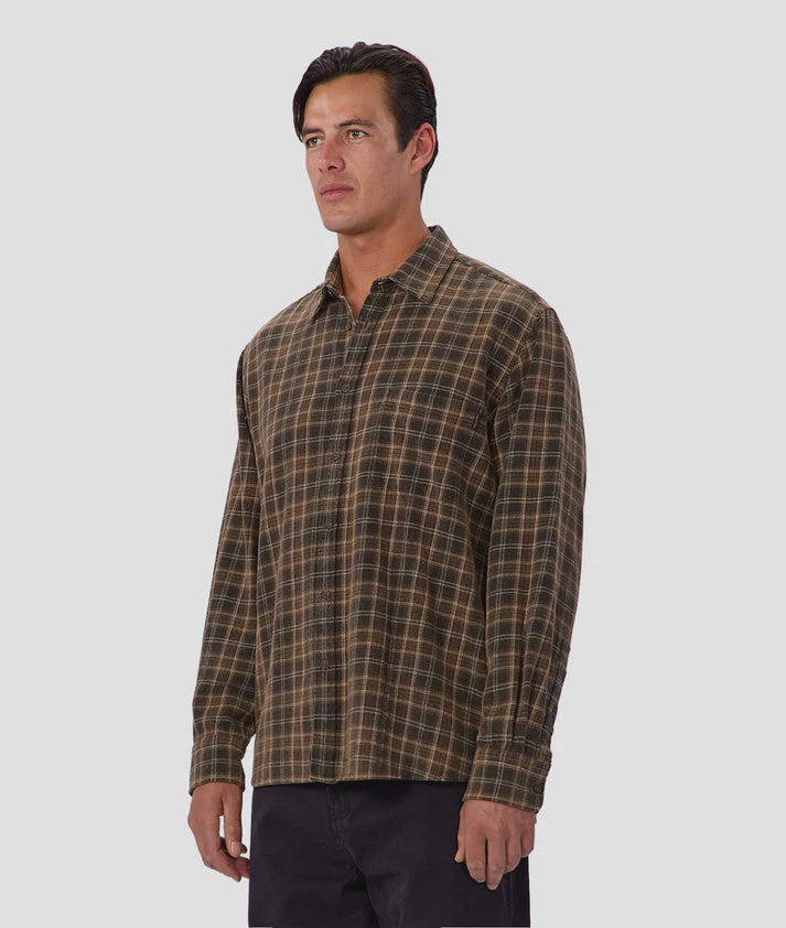 The Maple Long Sleeve Shirt Char/Maple - Industrie
