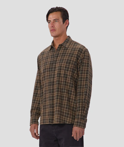 Industrie-The-Maple-Long-Sleeve-Shirt-Char-Maple-1-Swannies-Clothing-Merimbula