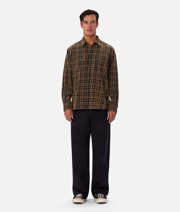 The Maple Long Sleeve Shirt Char/Maple - Industrie