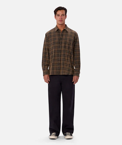 The Maple Long Sleeve Shirt Char/Maple - Industrie