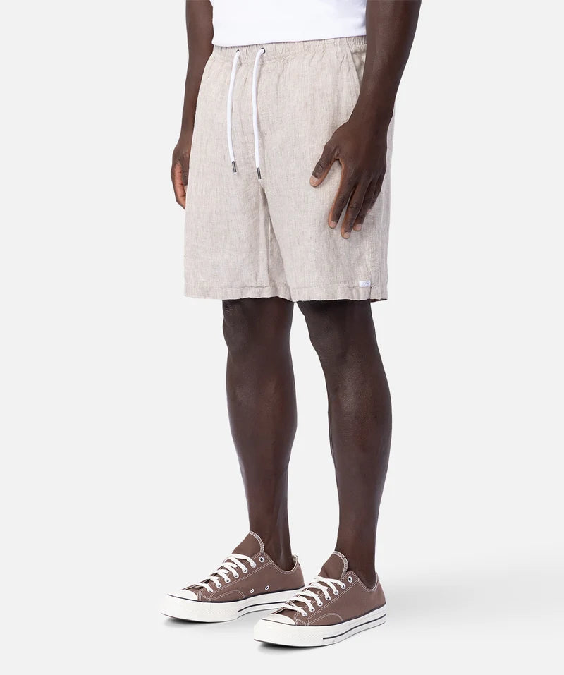 The Marina Linen Short YD Wheat - Industrie