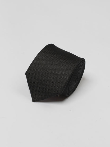 Black Textured Tie - James Harper