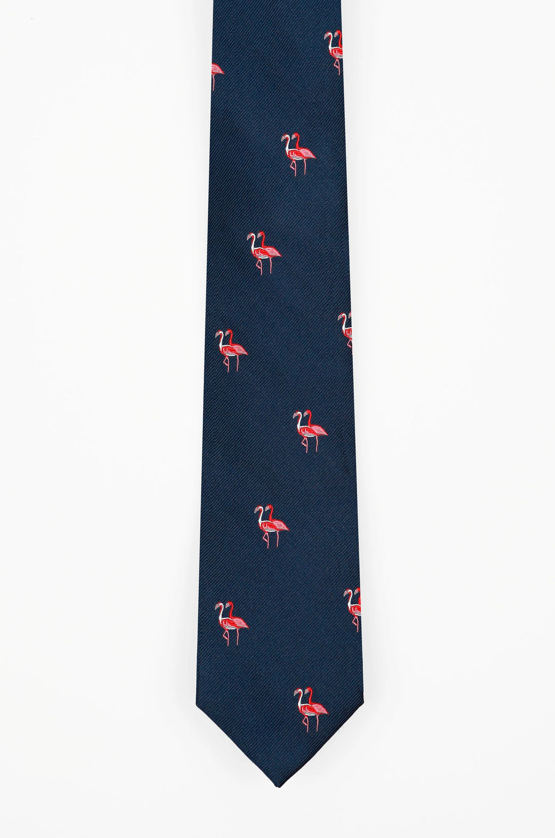 Navy Pink Flamingo Tie - James Harper