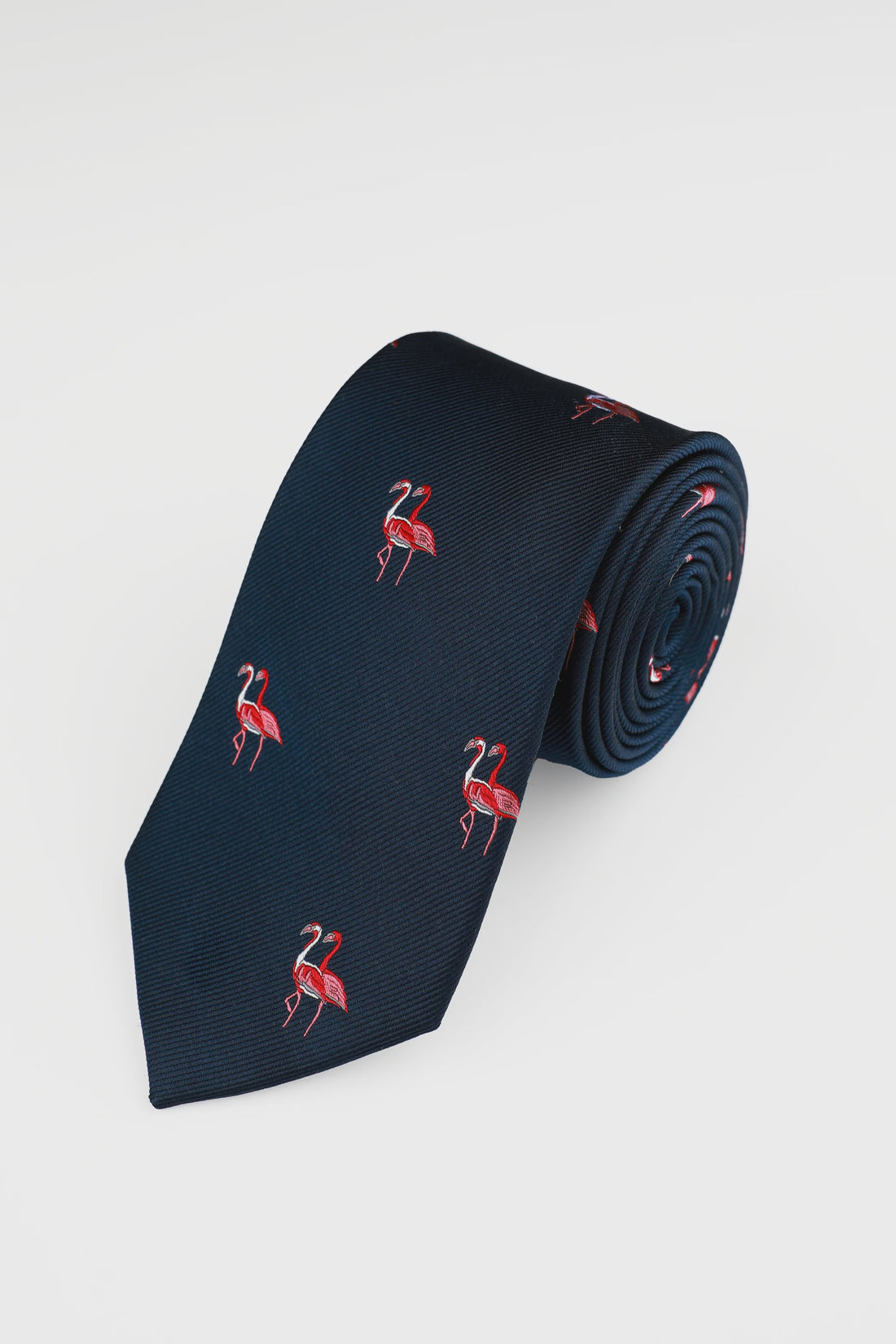 Navy Pink Flamingo Tie - James Harper