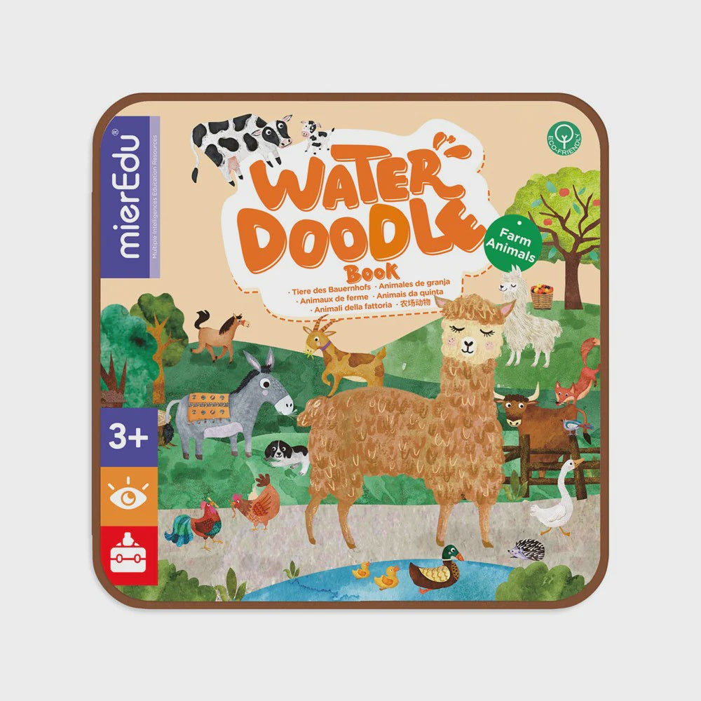 Mieredu Water Doodle Book Farm Animals - Johnco