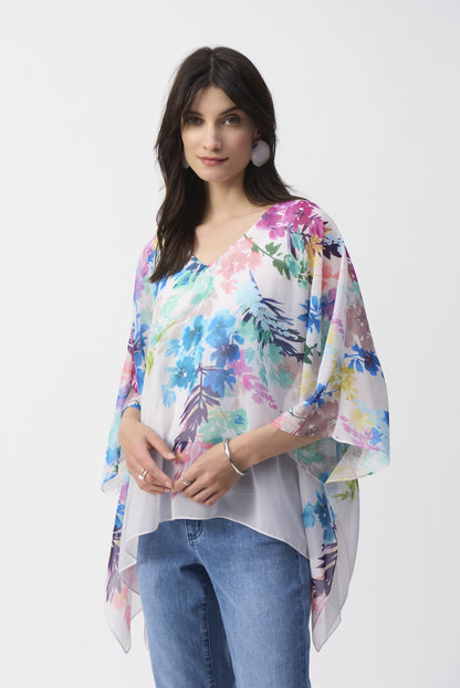 Floral Bohemian Kimono Top - Joseph Ribkoff