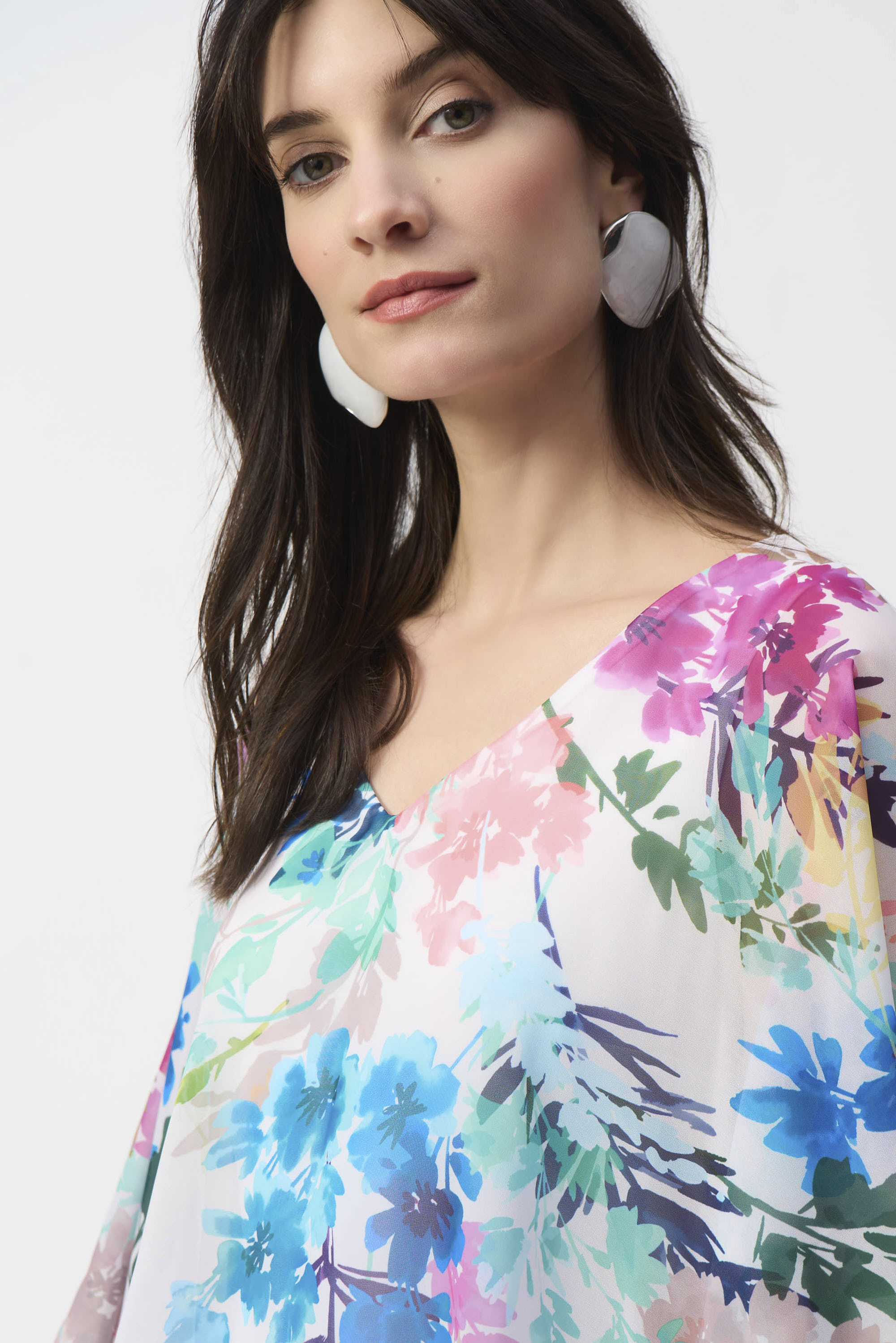 Floral Bohemian Kimono Top - Joseph Ribkoff