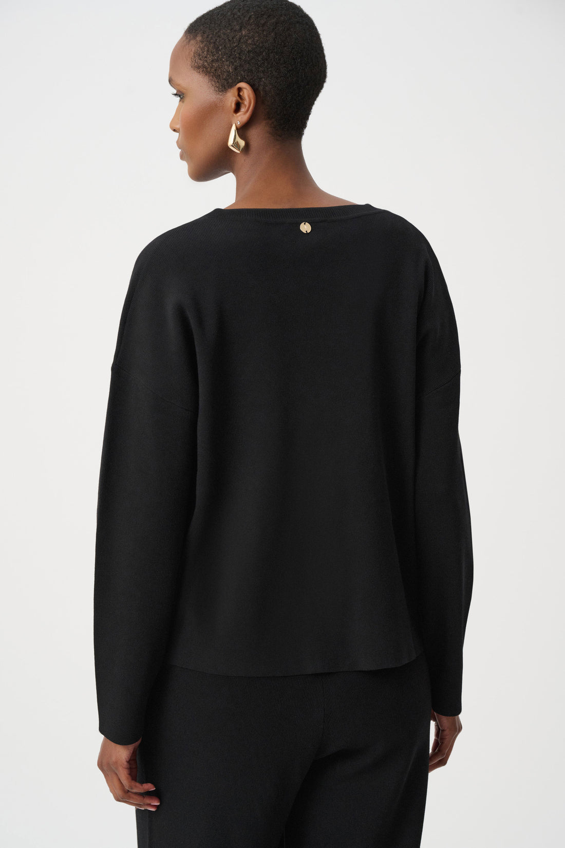 Asymmetric Sweater With Metal Stud Detail - Joseph Ribkoff