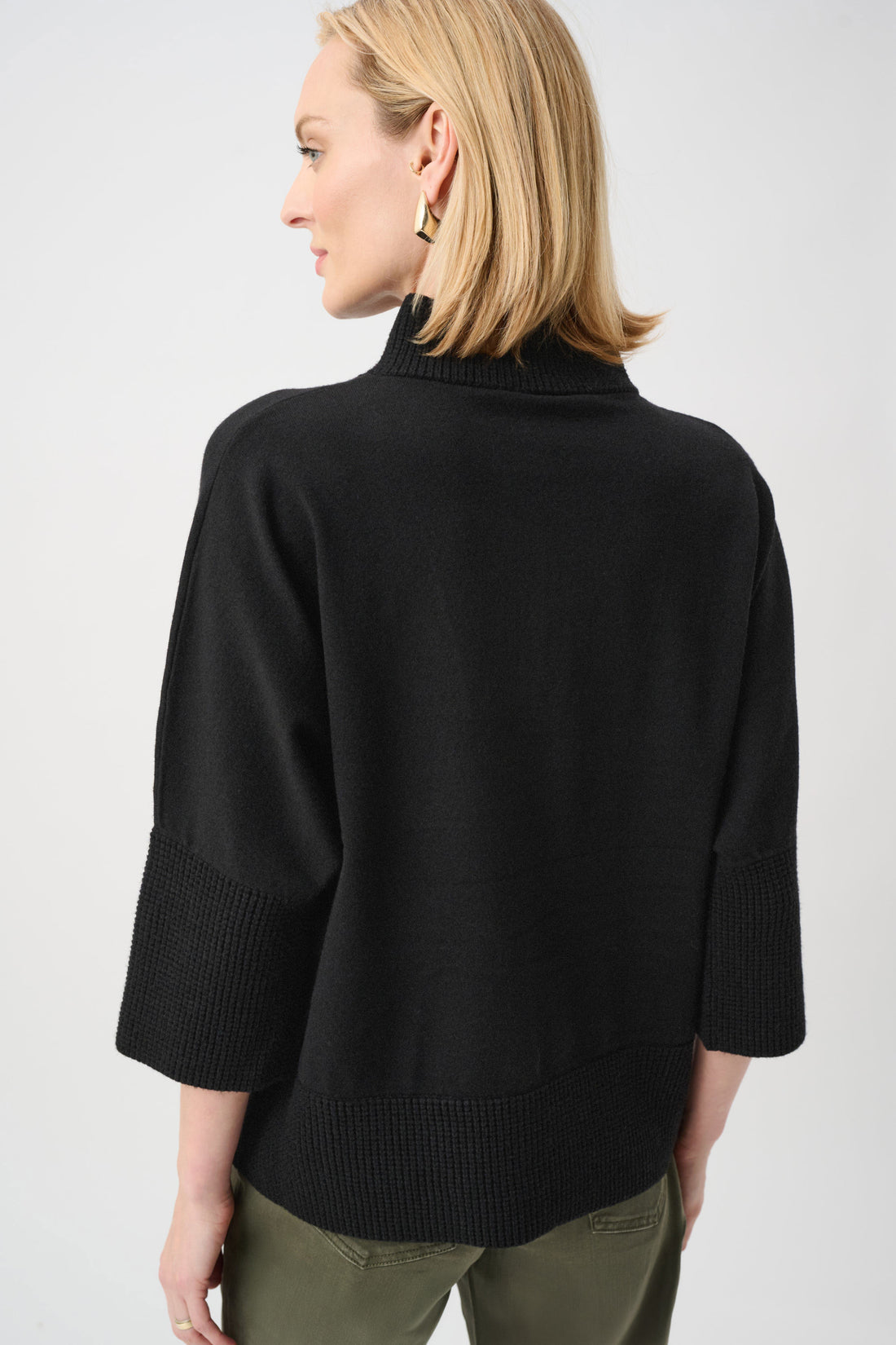 Brushed Viscose &amp; Nylon Funnel-Neck Sweater - Joseph Ribkoff