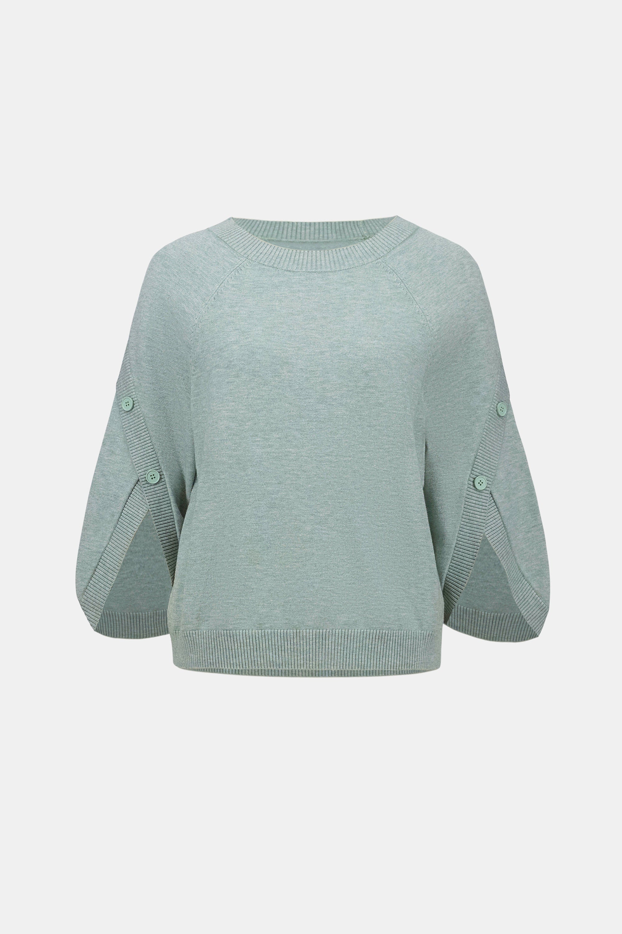 Brushed Viscose &amp; Nylon Knit Tulip Sleeve Sweater - Joseph Ribkoff