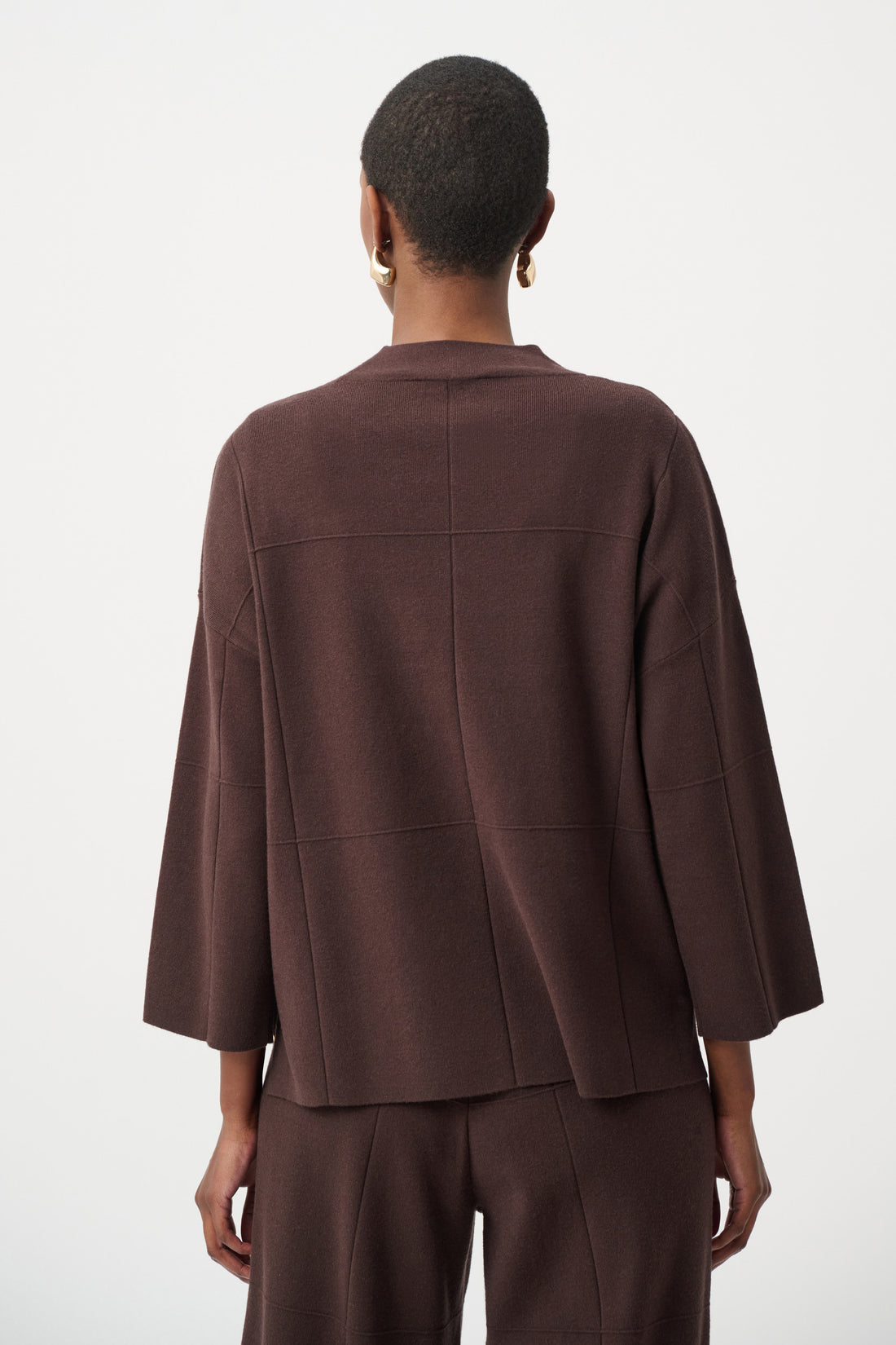 Brushed Viscose Straight Sweater with Mock Neck - Joseph Ribkoff