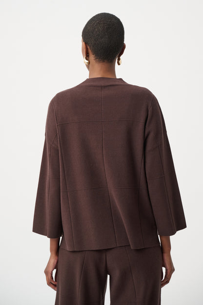 Brushed Viscose Straight Sweater with Mock Neck - Joseph Ribkoff