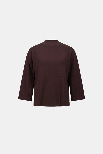 Brushed Viscose Straight Sweater with Mock Neck - Joseph Ribkoff