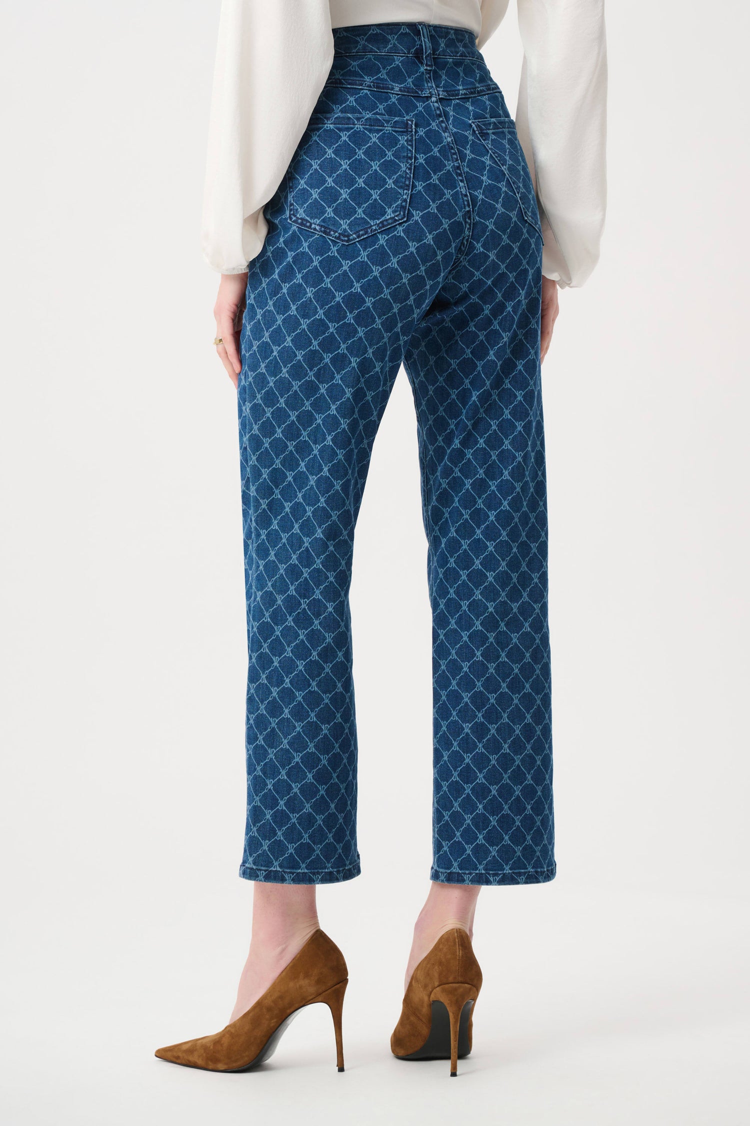 Featherweave™ Denim Strip-Dye Print Straight Classic Jeans - Joseph Ribkoff
