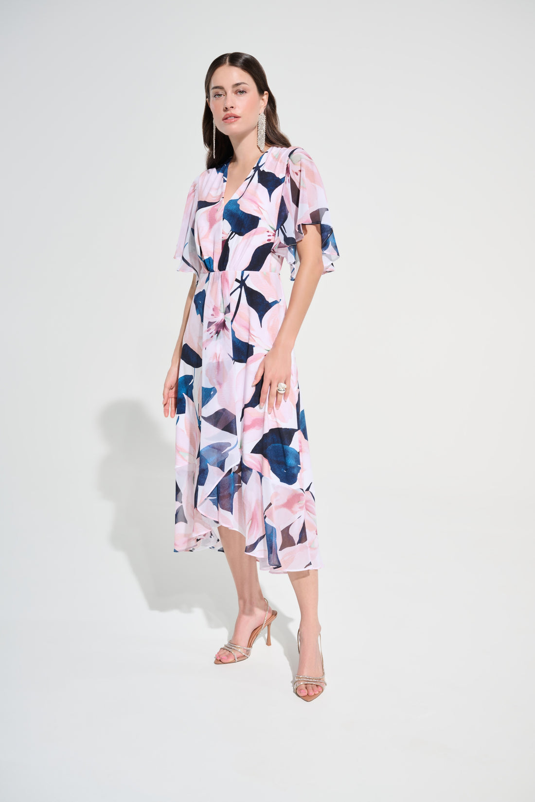 Floral Belted Wrap Dress - Joseph Ribkoff