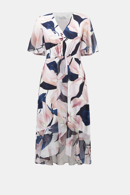 Floral Belted Wrap Dress - Joseph Ribkoff