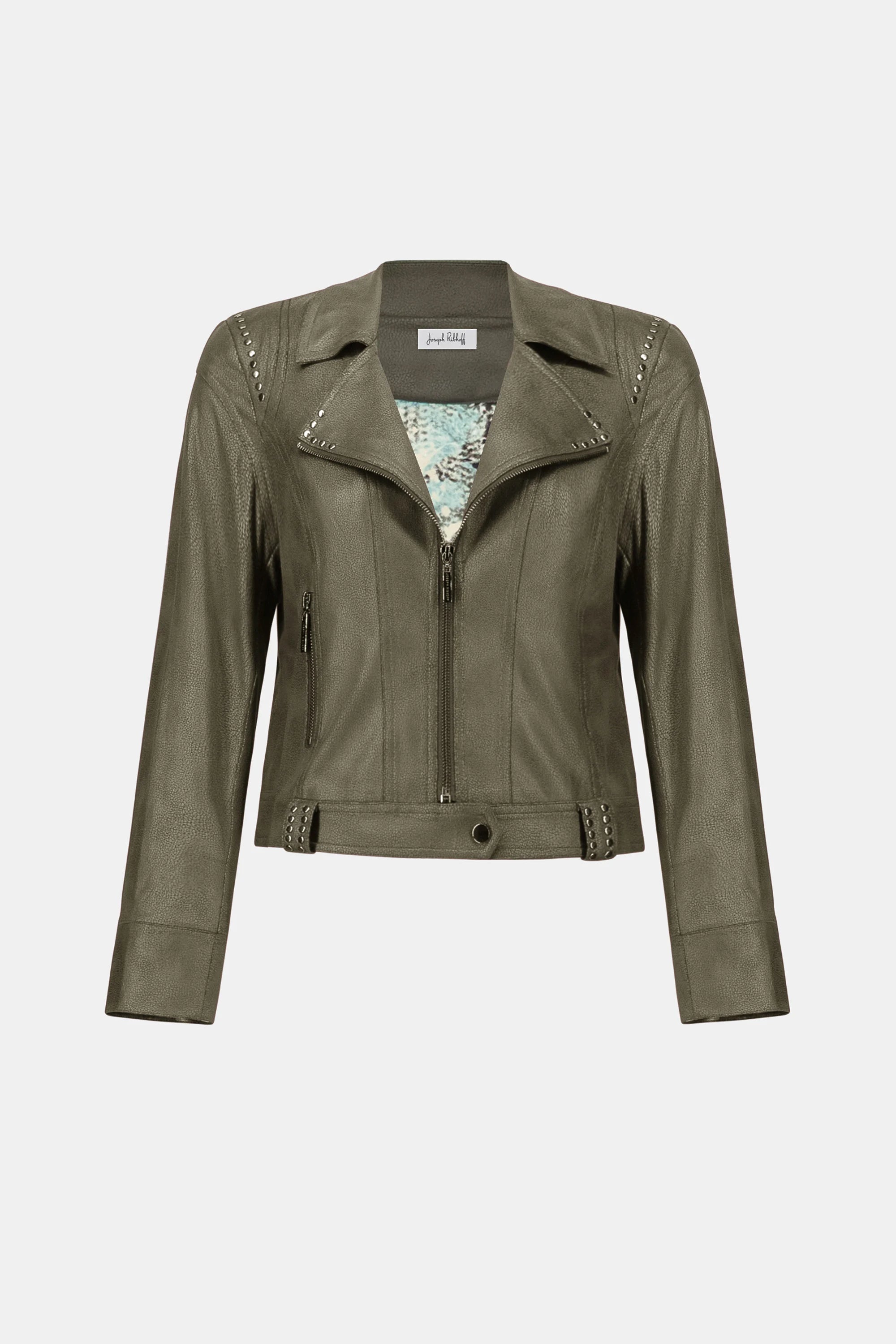 Foiled Faux Suede Fitted Jacket - Joseph Ribkoff
