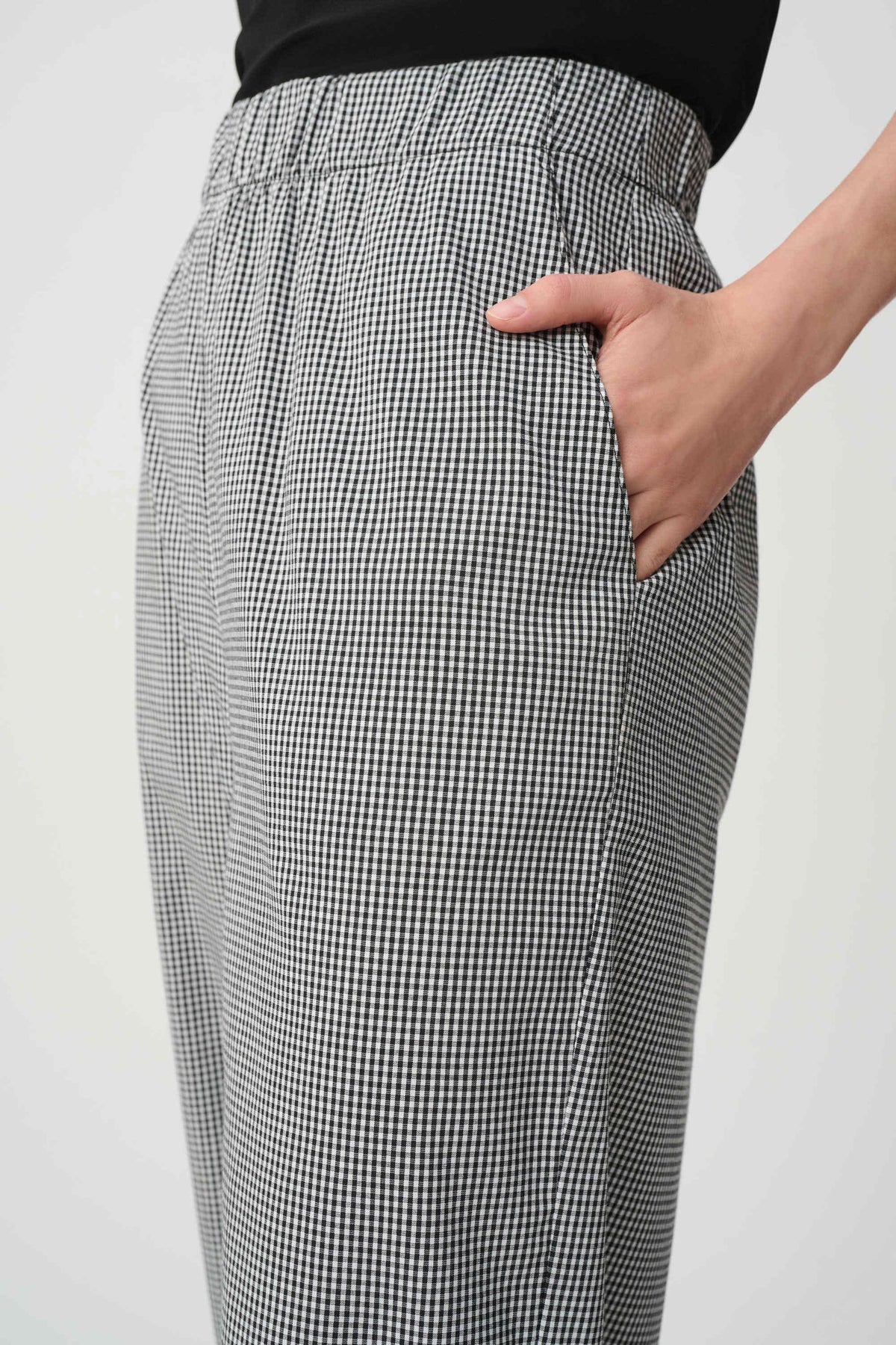 Gingham Culotte Pants Black/White - Joseph Ribkoff
