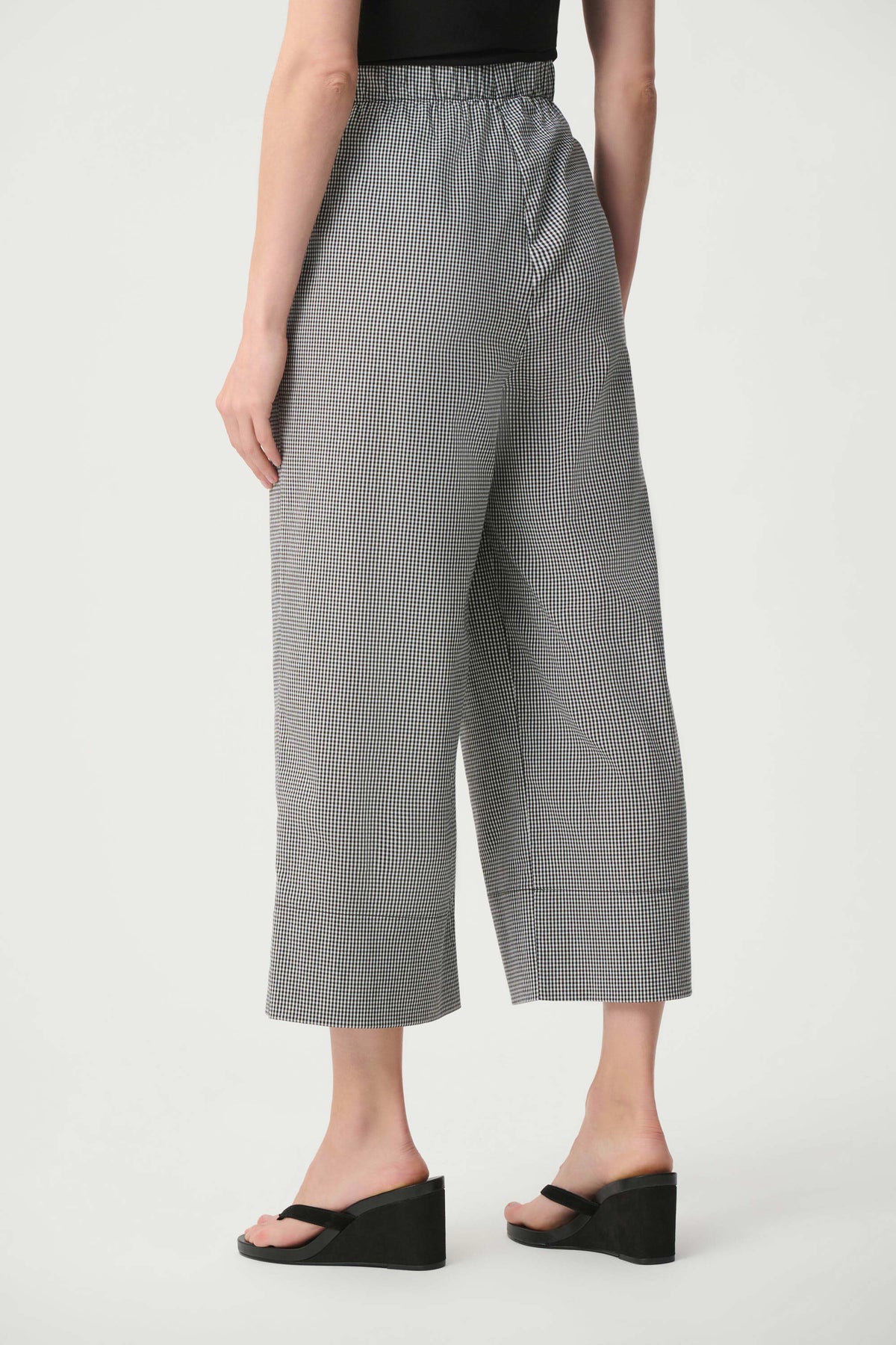Gingham Culotte Pants Black/White - Joseph Ribkoff