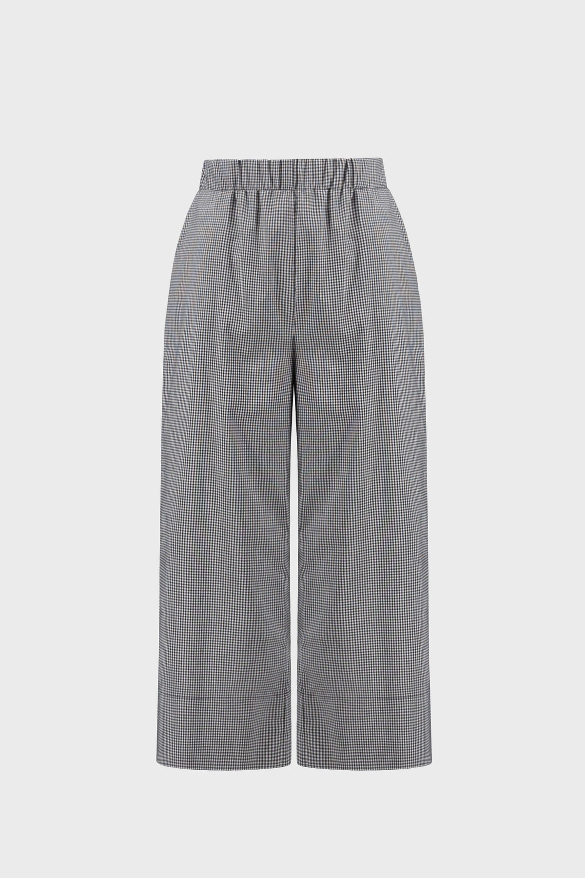 Gingham Culotte Pants Black/White - Joseph Ribkoff