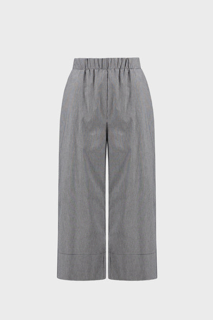 Gingham Culotte Pants Black/White - Joseph Ribkoff