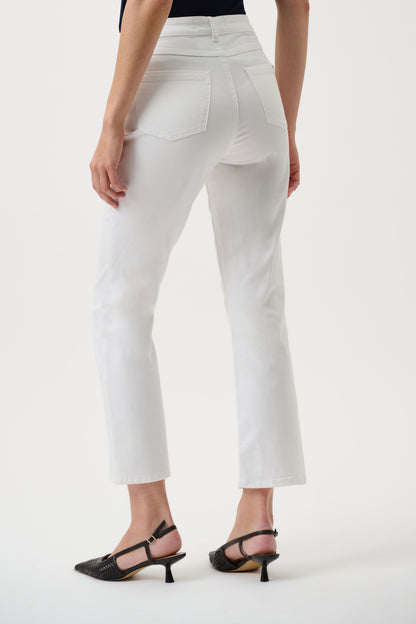 Margot Classic Straight Leg Jeans White - Joseph Ribkoff