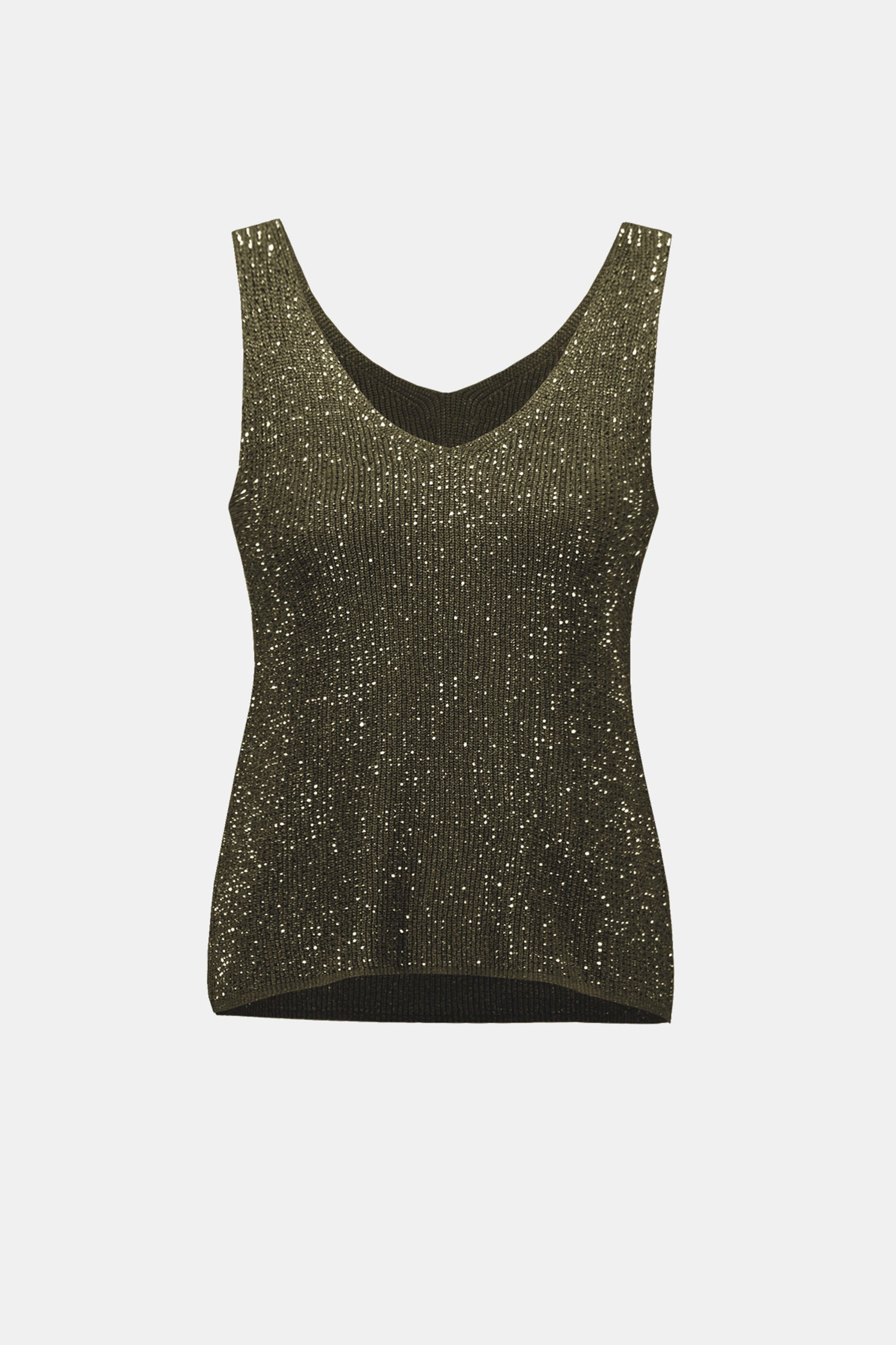 Metallic Knitted Camisole Rhinestones - Joseph Ribkoff