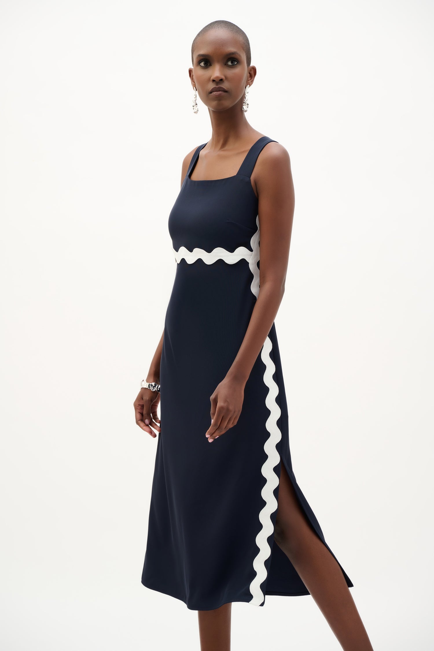 Midi A-line Dress Midnight Blue - Joseph Ribkoff