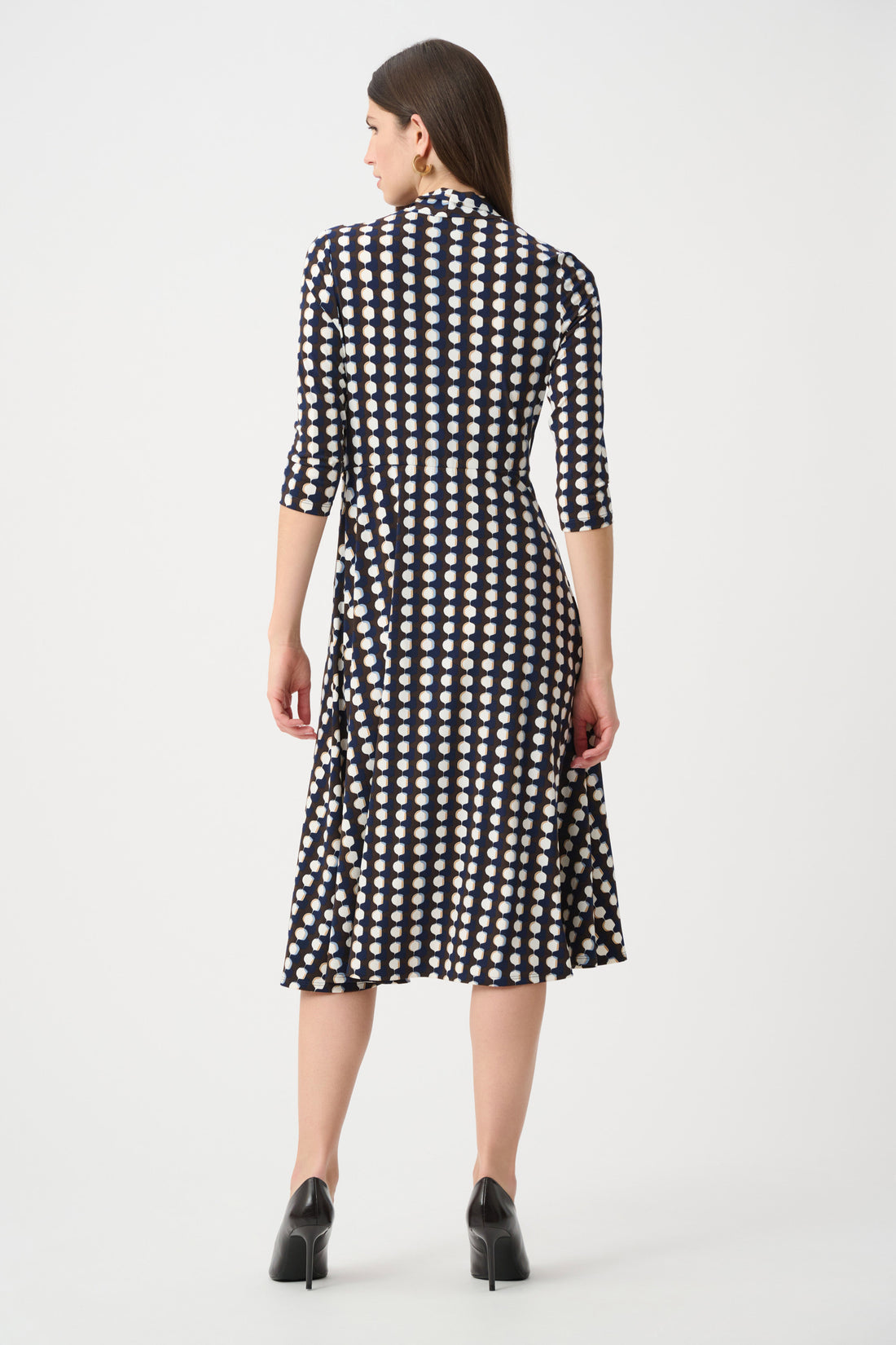 Printed Silky Knit Fit &amp; Flare Dress - Joseph Ribkoff