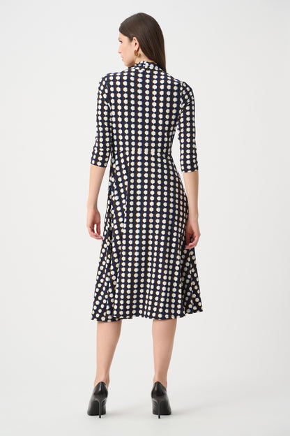 Printed Silky Knit Fit &amp; Flare Dress - Joseph Ribkoff