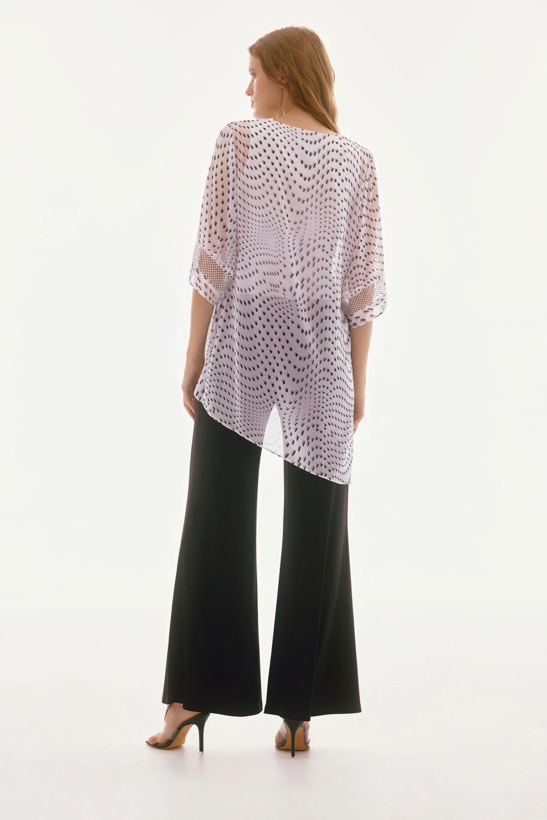 Chiffon Dot Print Layered Top Signature - Joseph Ribkoff