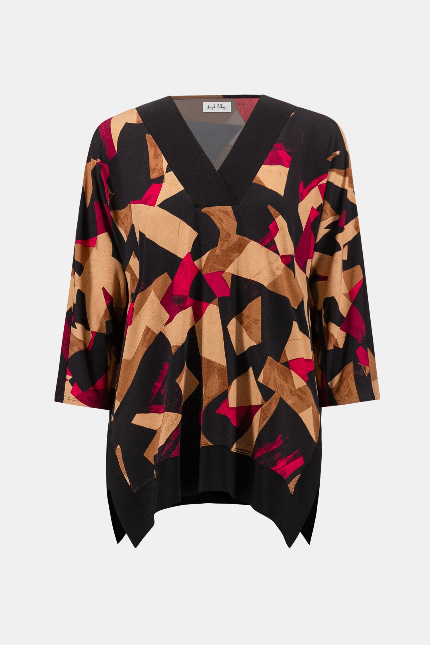 Silky Knit Abstract Print Boxy Tunic - Joseph Ribkoff