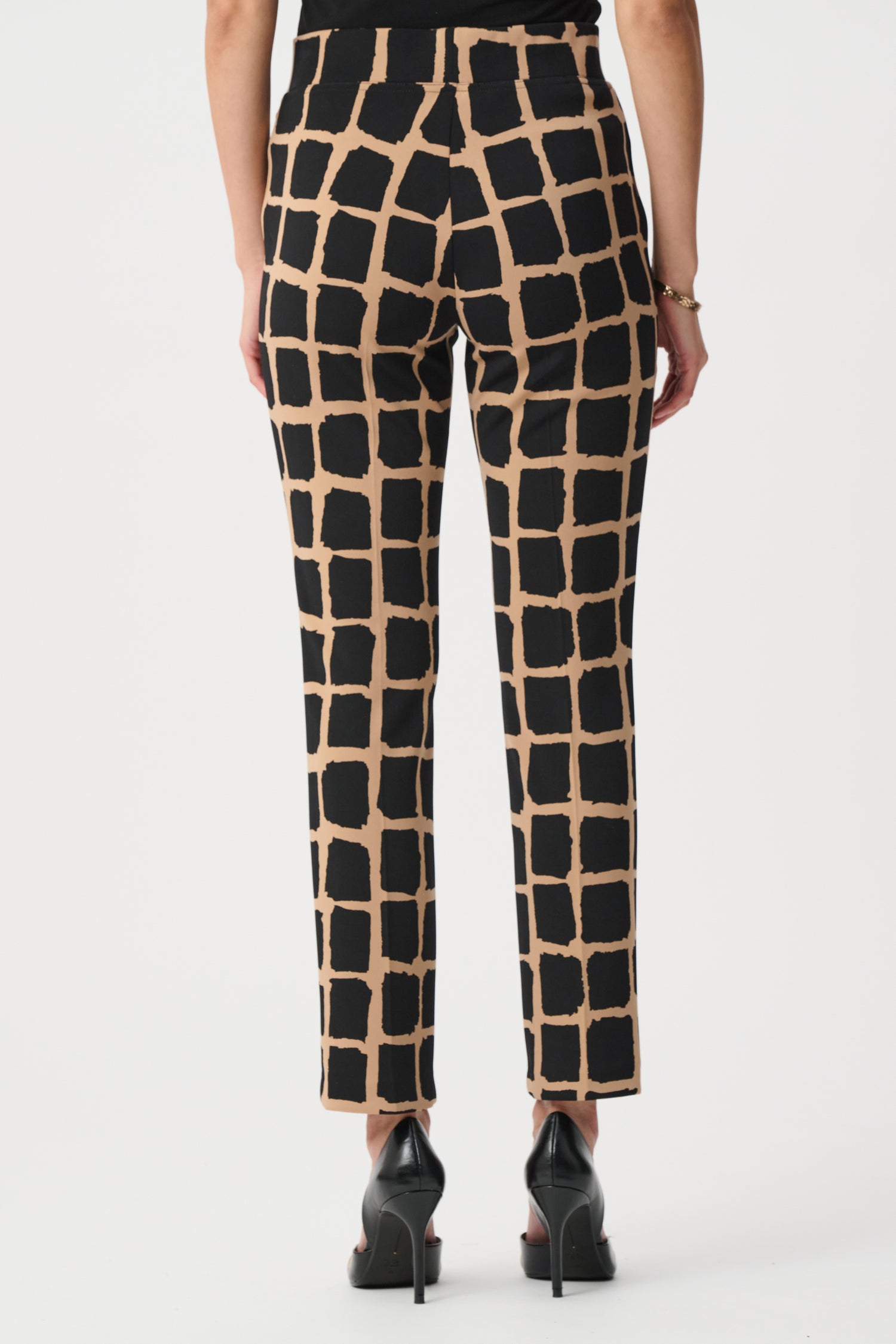 Silky Knit Abstract Print Pull-On Pants - Joseph Ribkoff
