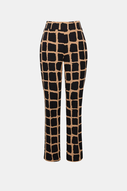 Silky Knit Abstract Print Pull-On Pants - Joseph Ribkoff