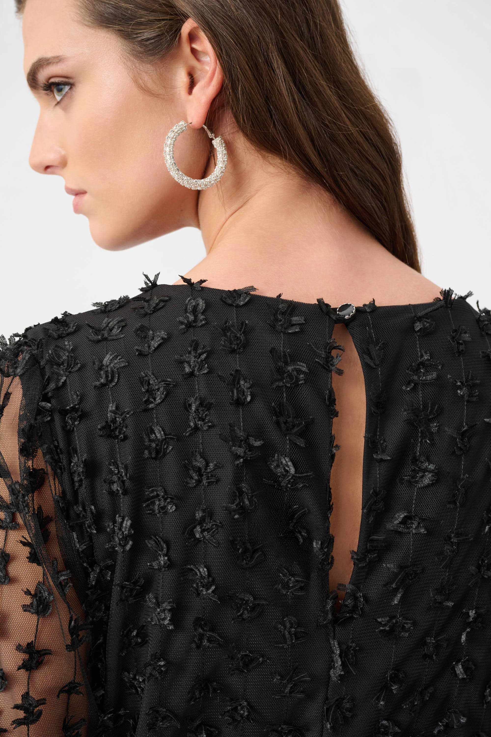 Silky Knit Sheer Novelty Wide Leg Jumpsuit - Joseph Ribkoff