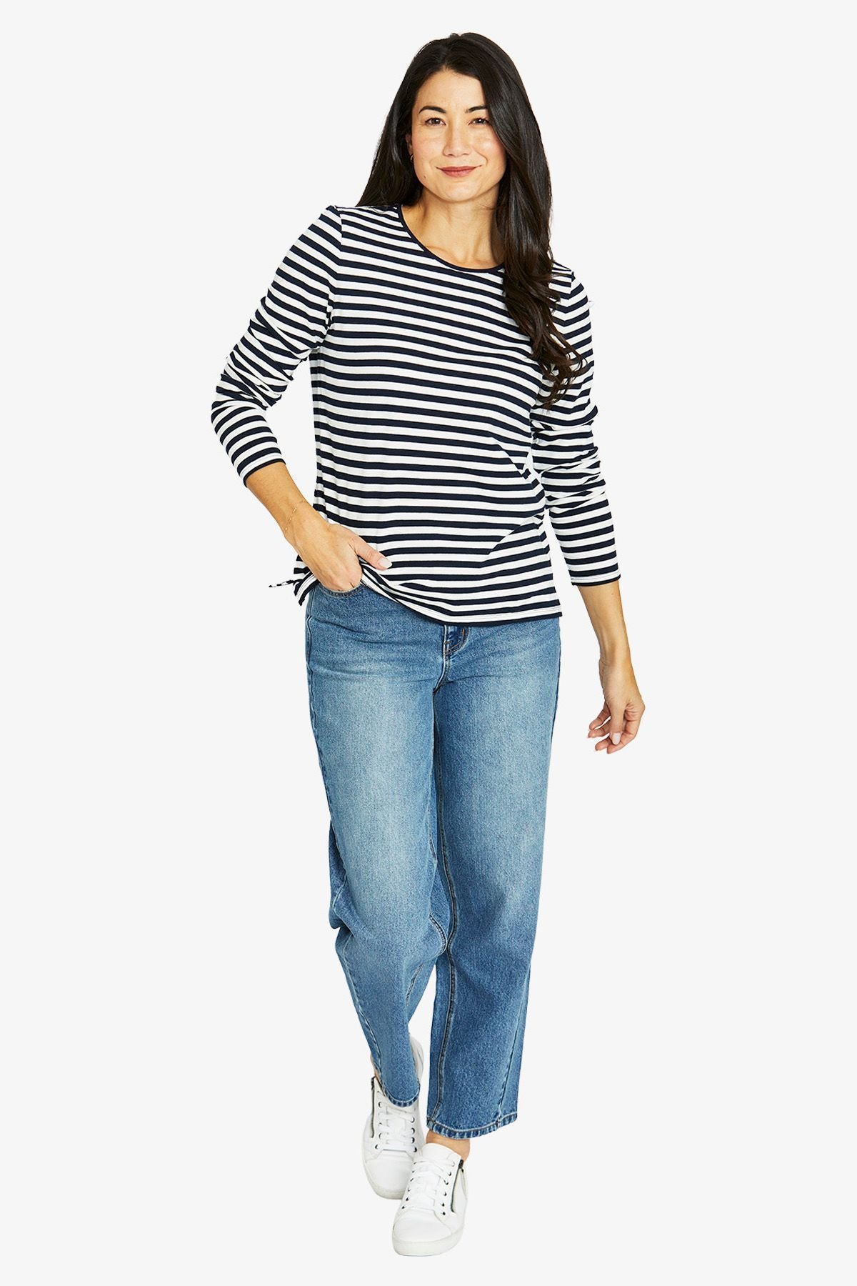 Stripe Crew L/S Tee - Jump