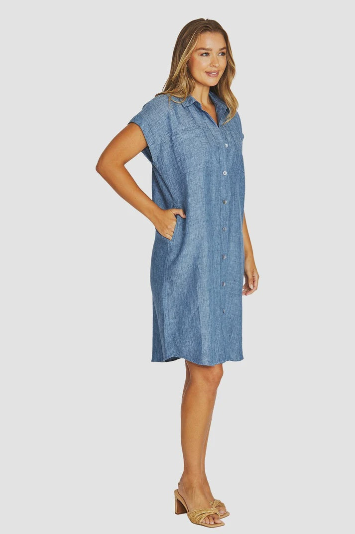 2 Pocket Shirt Dress Denim - Jump