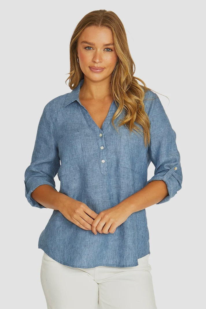 Half Placket Shirt Denim - Jump