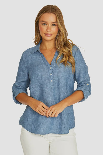 Half Placket Shirt Denim - Jump