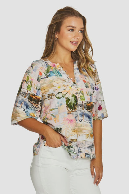 Poolside Glamour Button Top - Jump