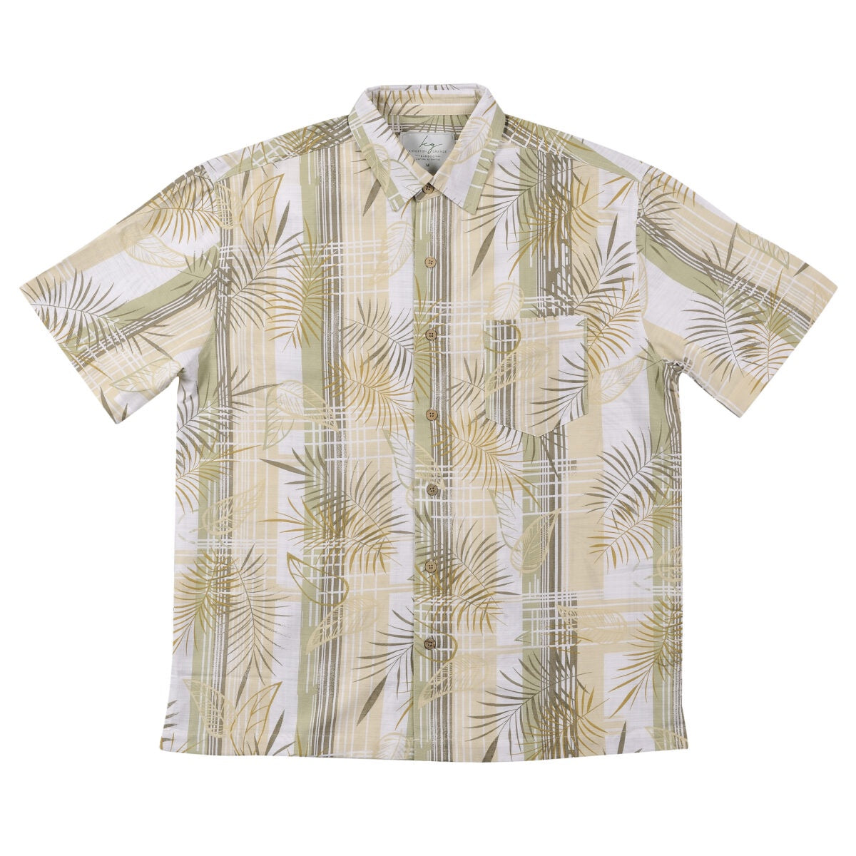 S/S Bamboo Shirt Khaki Fern - Kingston Grange