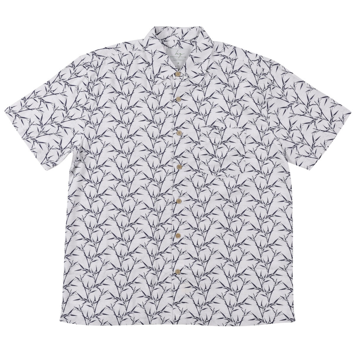 S/S Bamboo Shirt White Bamboo - Kingston Grange