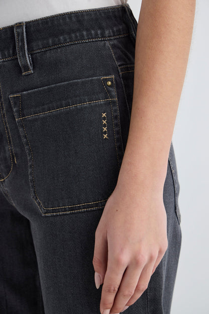 Chrome Jean Charcoal - Lania