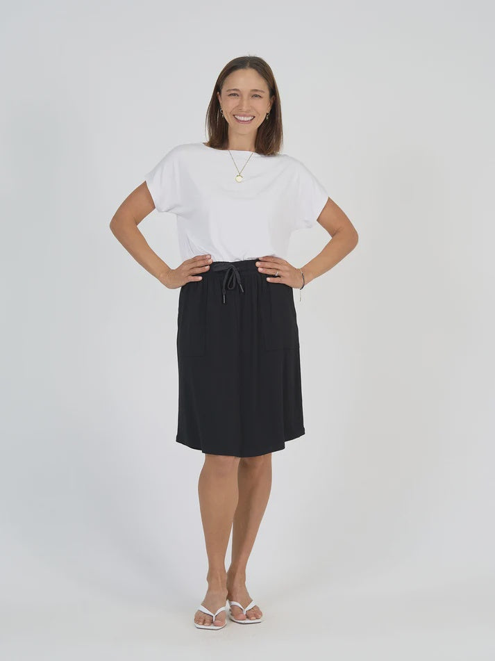 Lee Bamboo Skirt Black - Lou Lou