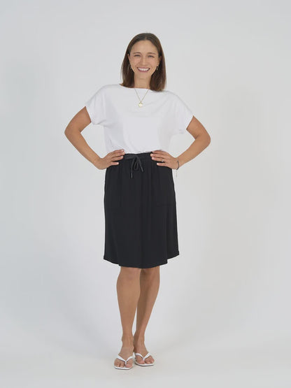 Lee Bamboo Skirt Black - Lou Lou