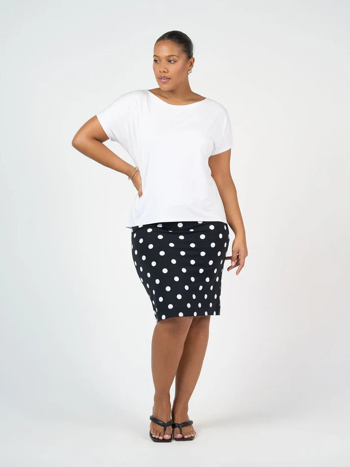 Wilde Bamboo Box Fit Tee White - Lou Lou